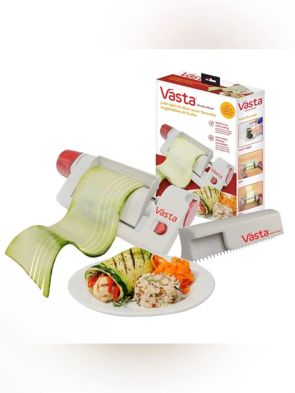NIB Vasta Veggie & Fruit Sheet Slicer